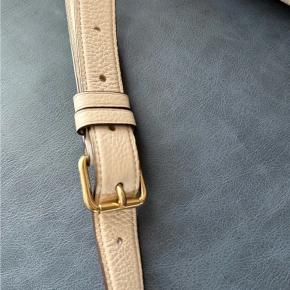 Coach Pebble Leather Satchel in Cream with Gold Hardware - Picture 8 of 10